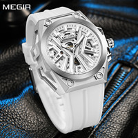 MEGIR Automatic Movement Watches for Men Luxury Hollow Out Waterproof Sports Wristwatch Mechanical Clock Relogio Masculino 8603