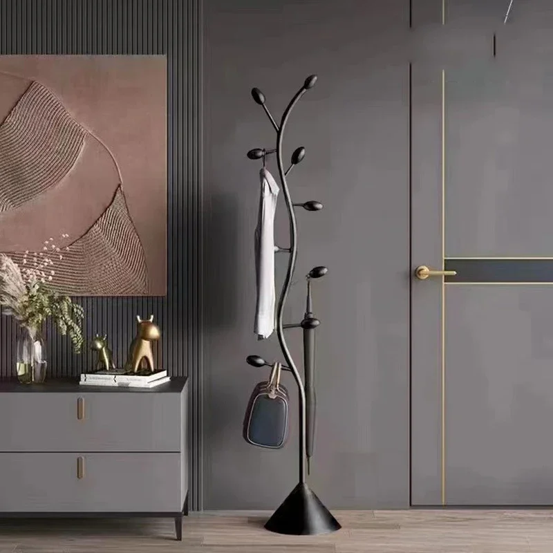 

s# sA Black Minimalist Clothes Rack Metal Floor Bedroom Hangers Stand Clothes Rack Home Modern Perchero De Pie Hallway Furnitur