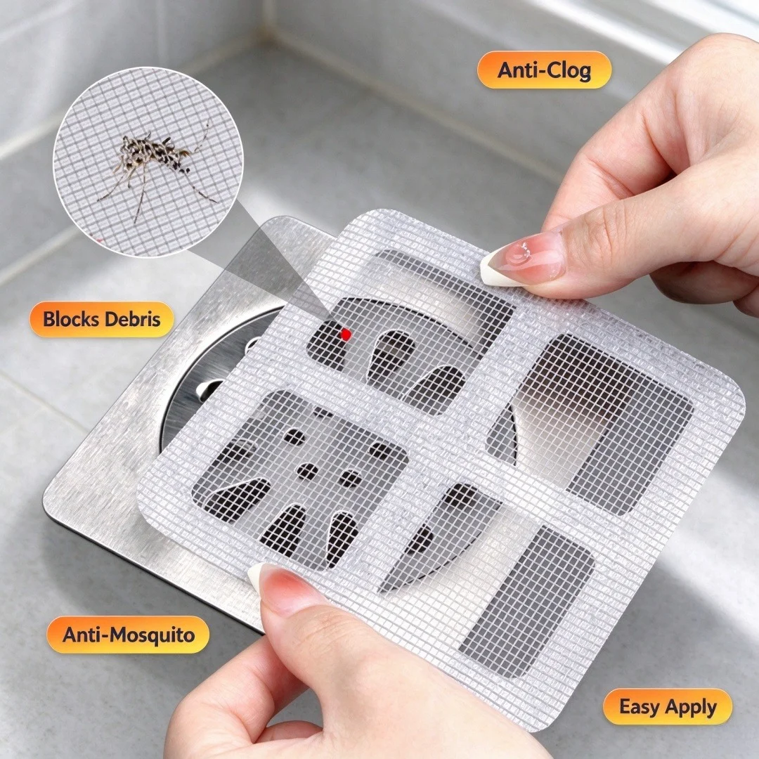 Disposable shower drain sticker, suitable for both humans and pets in bathrooms, laundry rooms, bathtubs, kitchens, sinks