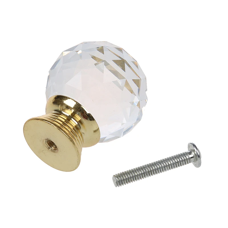 L68A  Handle Button 8Pcs Crystal Door Furniture Dore
