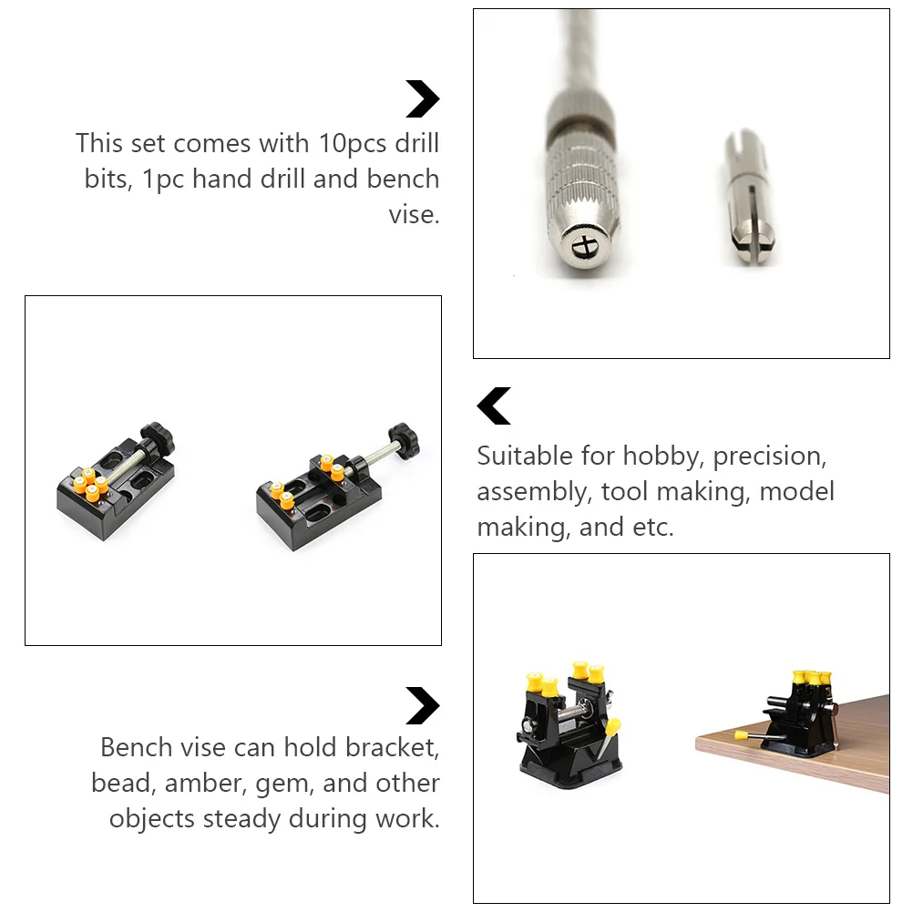 

1 set H Drill Bits 0.5 3.2mm Steel Driller Carving Vise for Hobby Precision Tool Making Model Bone Fiber Glass