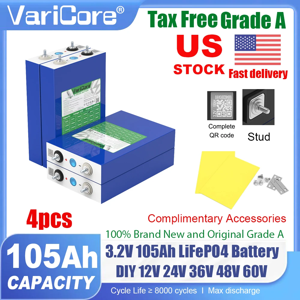 Us Stock 3.2V 105AH…