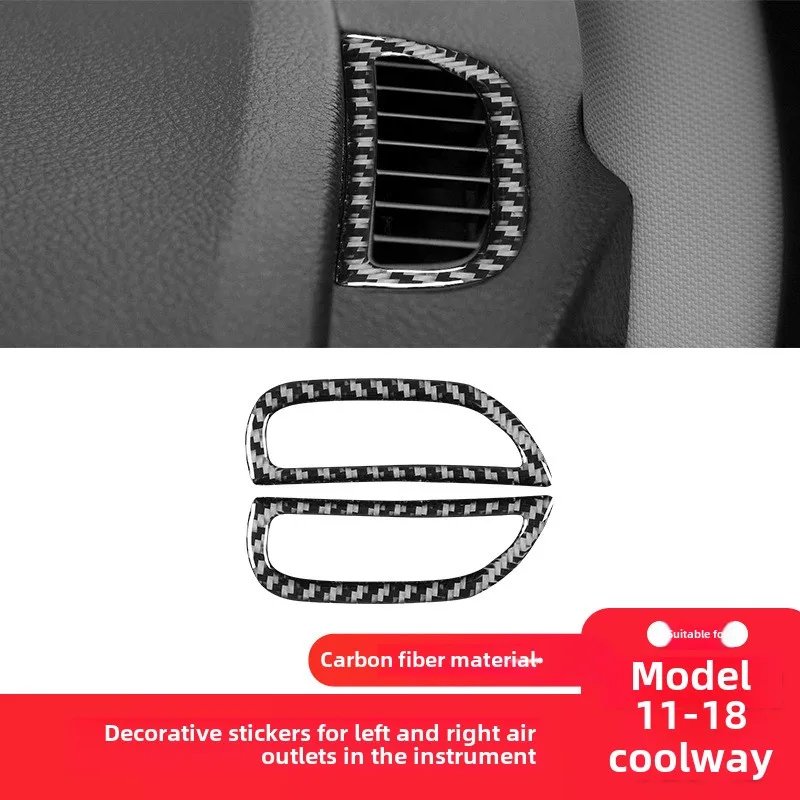 

Applicable to Dodge11-18Coolwe Carbon Fiber Interior Modification Parts Dashboard Air Vent Decoration Sticker