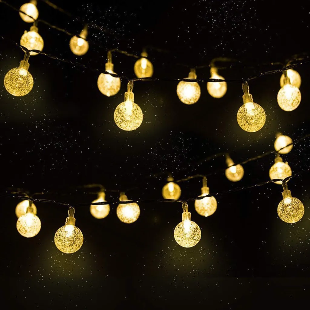 Imagem -05 - Impermeável Solar String Lights para a Decoração do Jardim Bola de Cristal Guirlanda ao ar Livre Natal 50 Led