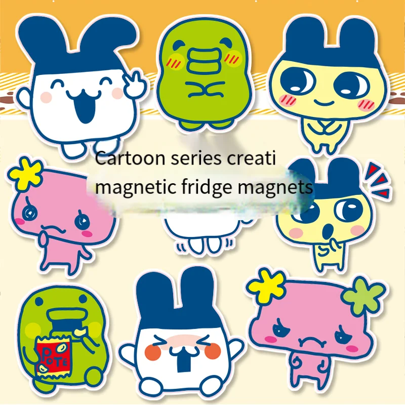 Nuovo modello Tamagotchi Simpatico cartone animato Creatività Attrazione magnetica morbida Magnete da frigorifero Arredamento per la casa Decorazione senza traccia