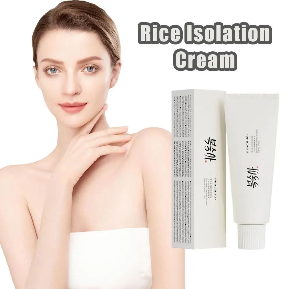 SPF50+ Rice Extract Isolation Sunscreen Cream - Hydrating Moisturizing Lightweight Long-Lasting Concealer Even Skin Tone