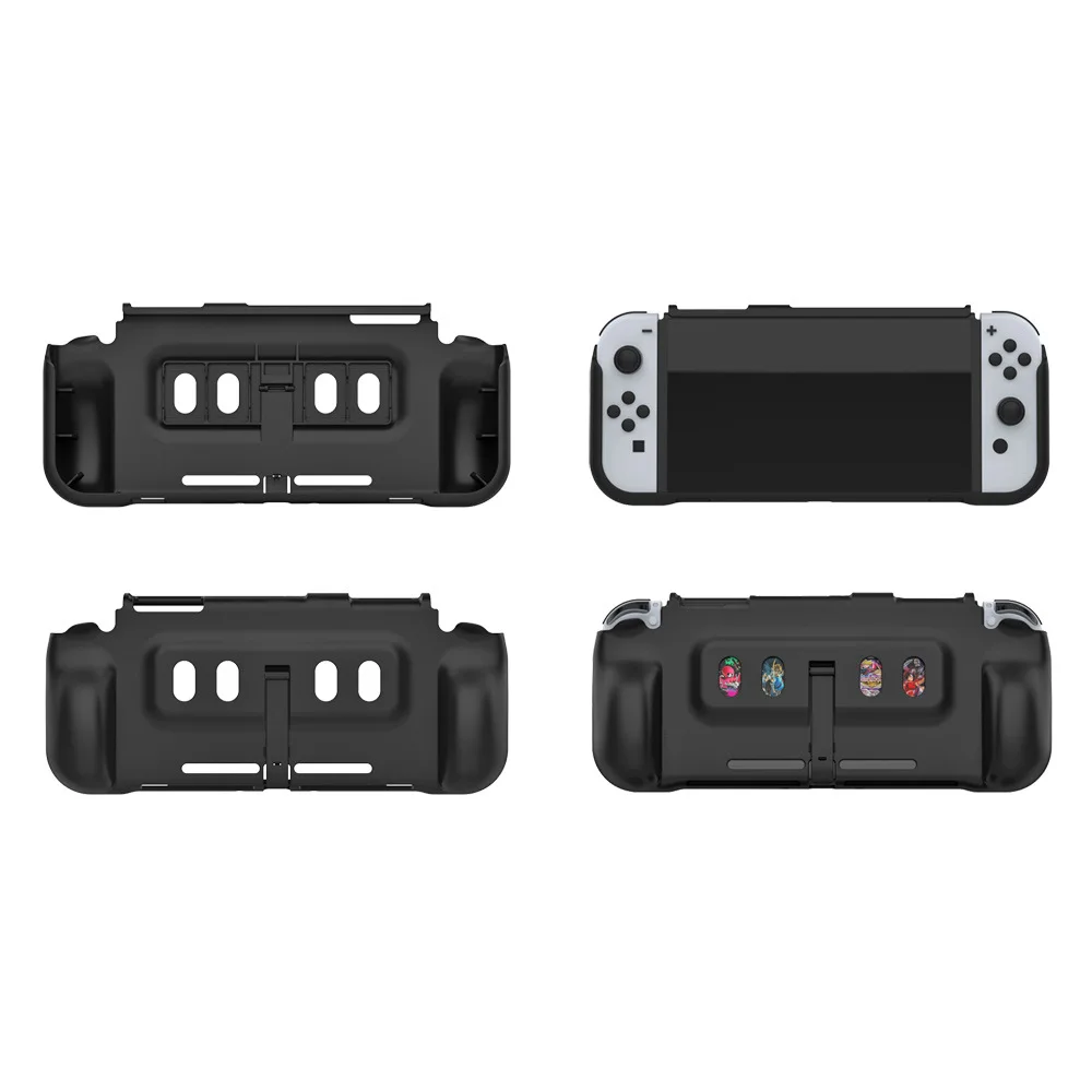 

For NS Switch Oled Case TPU Cover Soft Rubber Protective Shell Case Can store game card protective shell