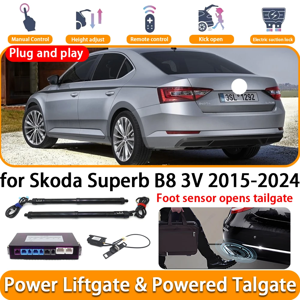 for Skoda Superb B8 3V 2015-2024 OEM Electric Automatic Powered Tailgate Power Liftgate System Plug and Play Car Trunk Lift Kit