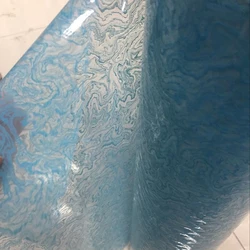 TSAUTOPHydrographic Film CSWF124 Blue Wave & Transparent 0.5mX2m/10m Water Transfer Hydro Dipping Film for DIY Projects
