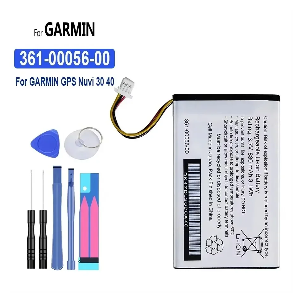 Replacement Battery 361-00056-00 3610005600 830Mah For GARMIN GPS Nuvi 30 40 40LM 50LM 50 Bateira