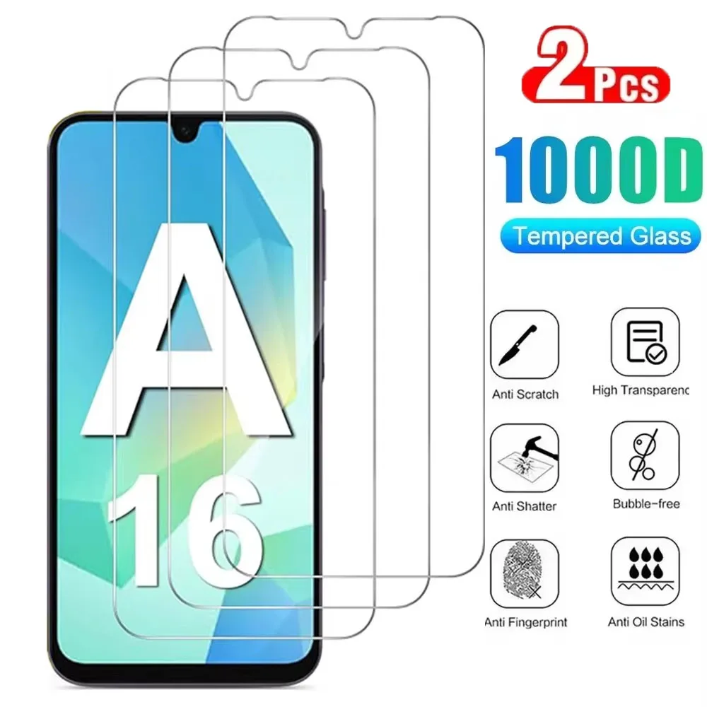 1-2Pcs Full Cover Screen Protector Tempered Glass For Samsung S26 Ultra S25 A36 A56 A57 A55 A35 A37 A16 5G A17 A07 A25 A15 A06