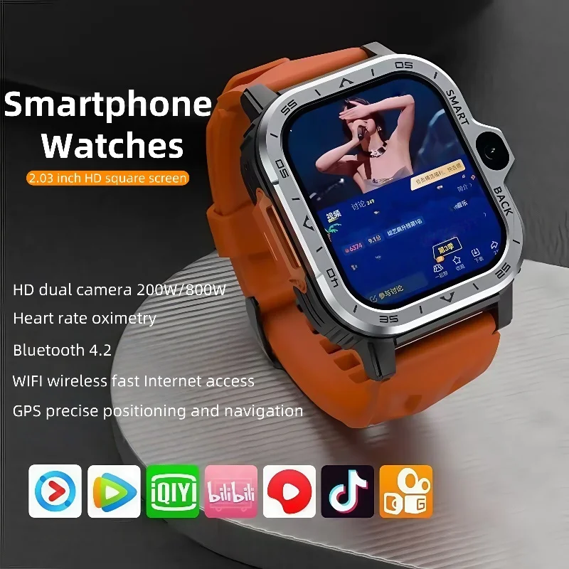 

Valdus PGD Android Smart Watch Men GPS 16G/64G ROM Storage HD Dual Camera NFC 2G 4G SIM Card WIFI Wireless Fast Internet Access