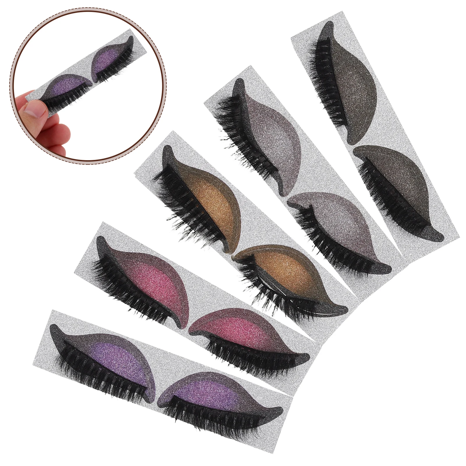 

Lazy Eye Makeup Stickers Eyelash Patches False Lashes Shadow Waterproof Travel Friendly For Party Prom Daily Wear
