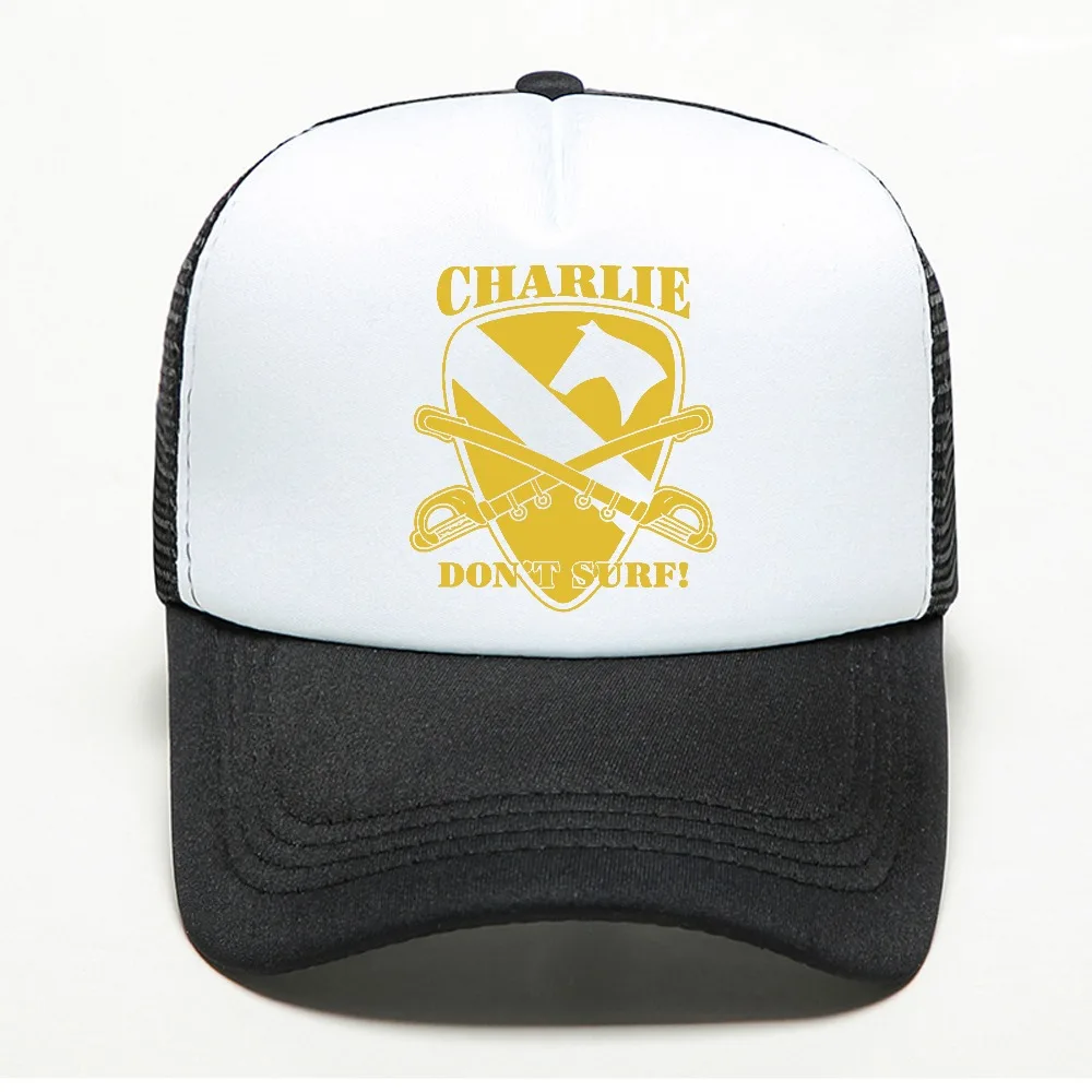 Charlie Don't Surf Air Cavalry Apocalypse Now Robert Duvall Vietnam Baseball Cap Retro Trucker Hat Unisex Adjustable Visor Hat