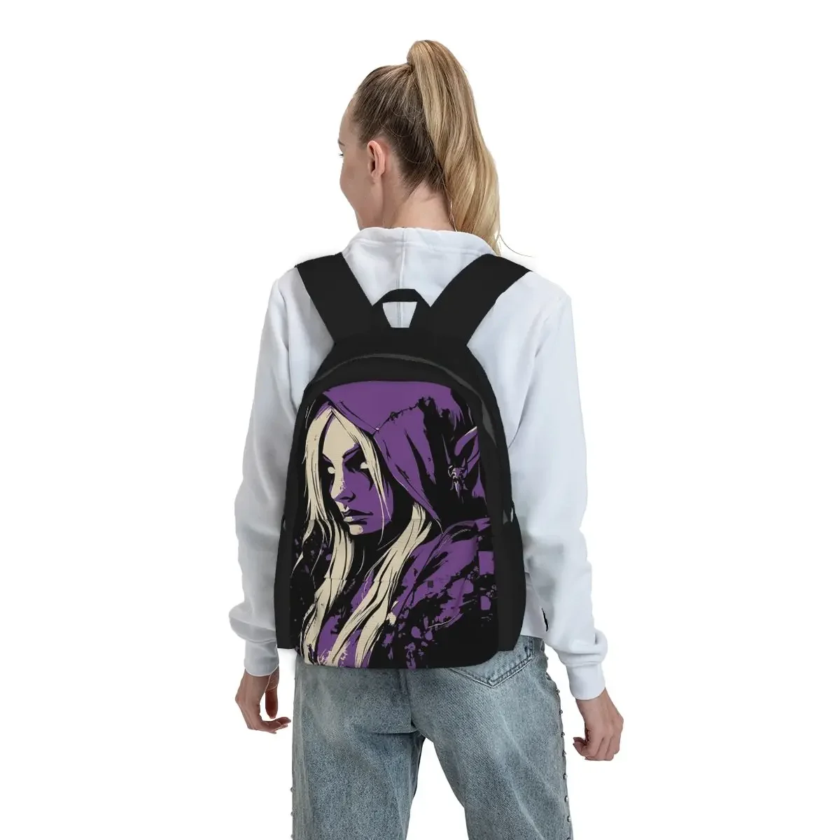 

Sylvanas Windrunner World Of Warcraft Backpack Student BookBag Children School Bag Computer Shoulder Bags for Men Women