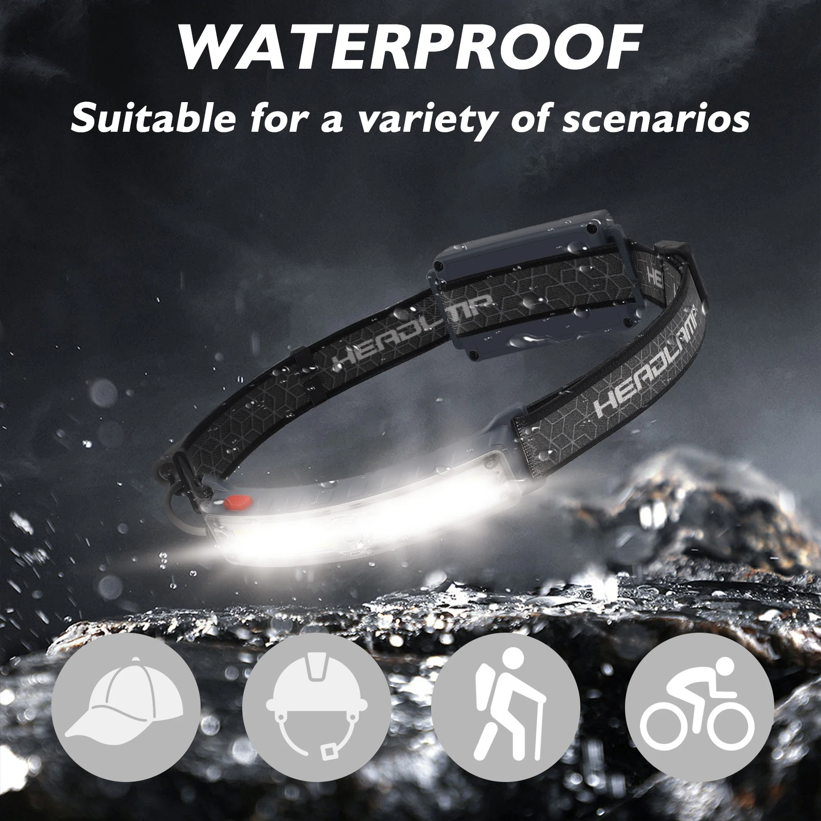 6 Lighting Mode Light Induction Headlamp COB+XPG LED USB Rechargeable with Built In Battery Fishing Headlight Flashlight Torch