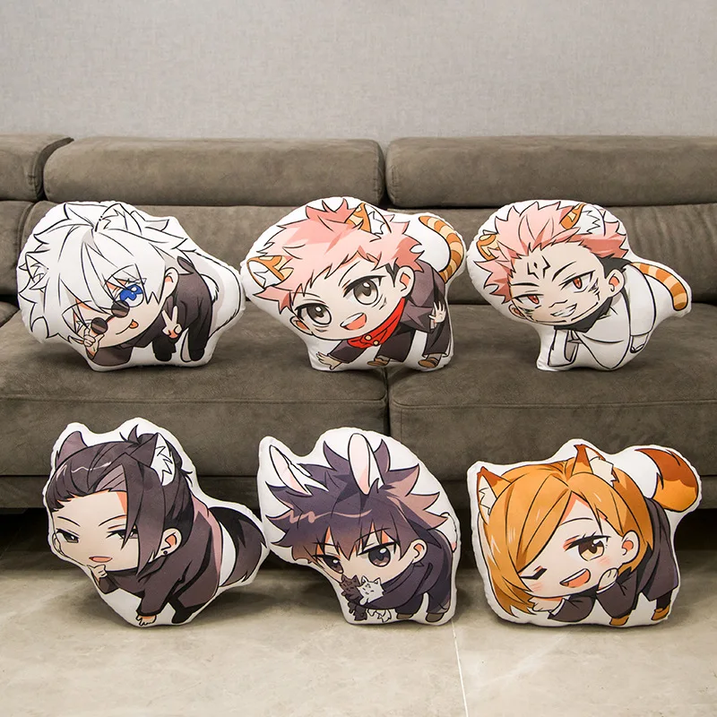 45cm Anime  Pillow Gojo Satoru Yuji Itadori Fushiguro Megumi Plush Doll Toy Sofa Decoration Birthday Gifts for Kid