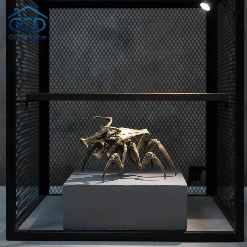 Brass Made Old Star River Fleet Arrachinis Bug Miniature Monster Alien Creature Handheld Model Ornament Collection Gifts