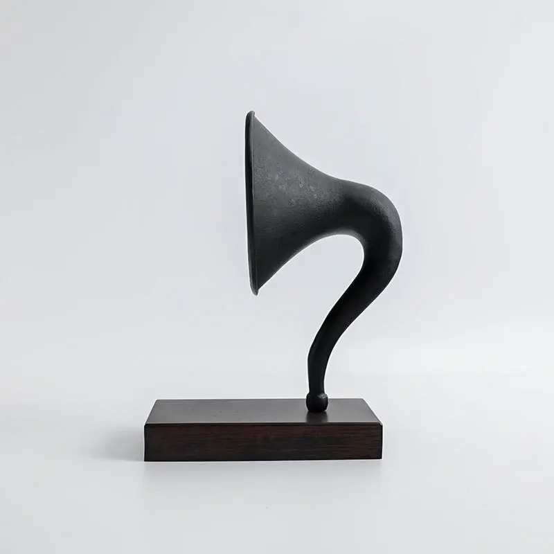 Durable  Vintage Gramophone Ornaments Creative Model Room Sales Office Living Room Study Room Bookcase Wine Cabinet Decorations