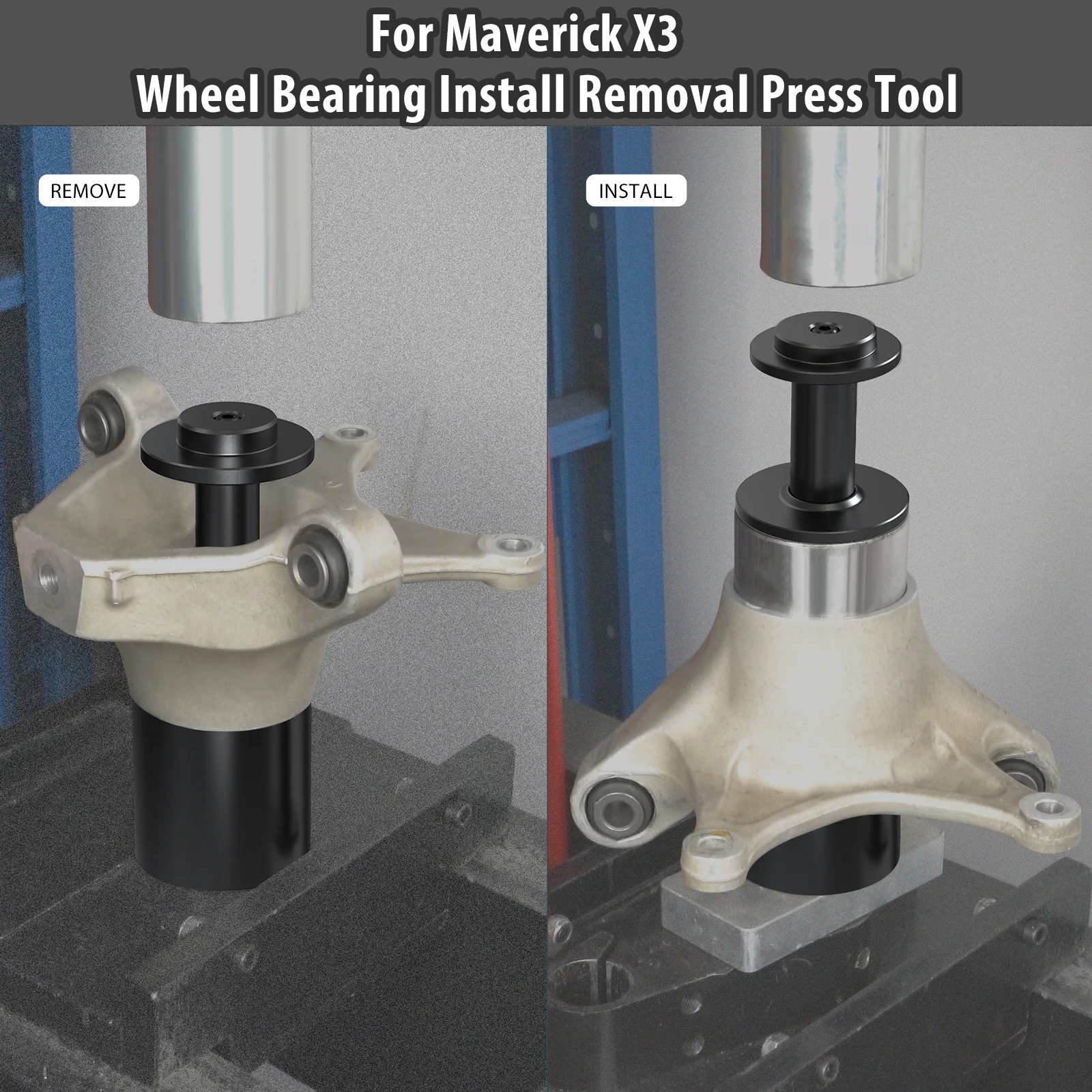 

NICECNC Wheel Bearing Install Removal Press Tool For Can-Am Maverick X3 Max R RR Turbo DPS XRS XMR 4x4 2018-2019 UTV Accessories