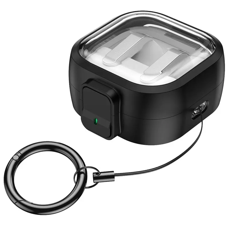 Защитный прозрачный чехол с брелоком для наушников Galaxy Buds 4/4 Pro