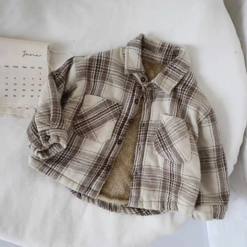 

New Boy Jackets Fleece Thickness Kids Coats Baby Children Outerwear Winter Autumn 2025-127