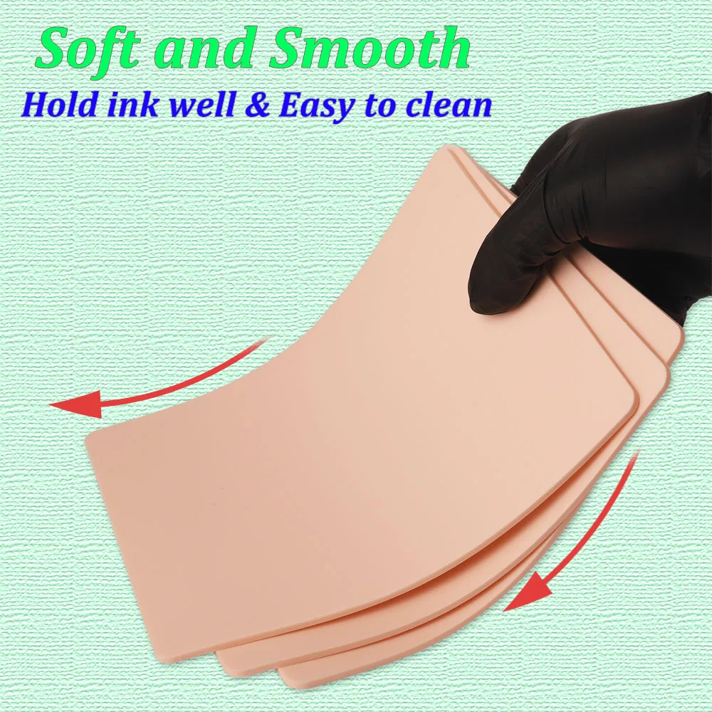 20/15/10/8/5/1pcs Tattoo Practice Skin 2MM Silicone Fake Skin Double-Sided for Permanent Makeup Training Supply Tattoo Accessory - Image 6