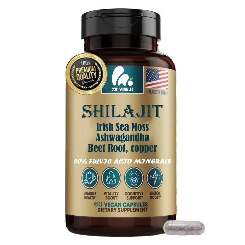 

Капсулы с чистым гималайским органическим шиладжитом, содержащие ирландские морские водоросли, мед, свеклу — добавка с микроэлементами, 60 капсул