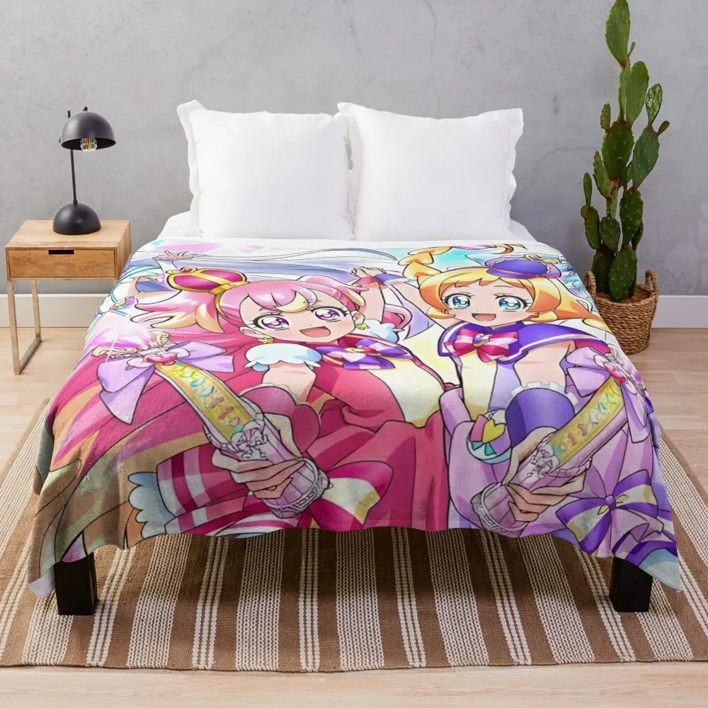 Wonderful Precure - All Characters Throw Blanket Soft Plaid Luxury St Blankets