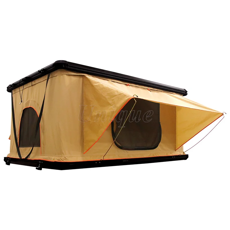 Hardtop Car Roof Tent, Waterproof, Rain Proof, Aluminum Alloy Shell, Outdoor Camping, Adventure