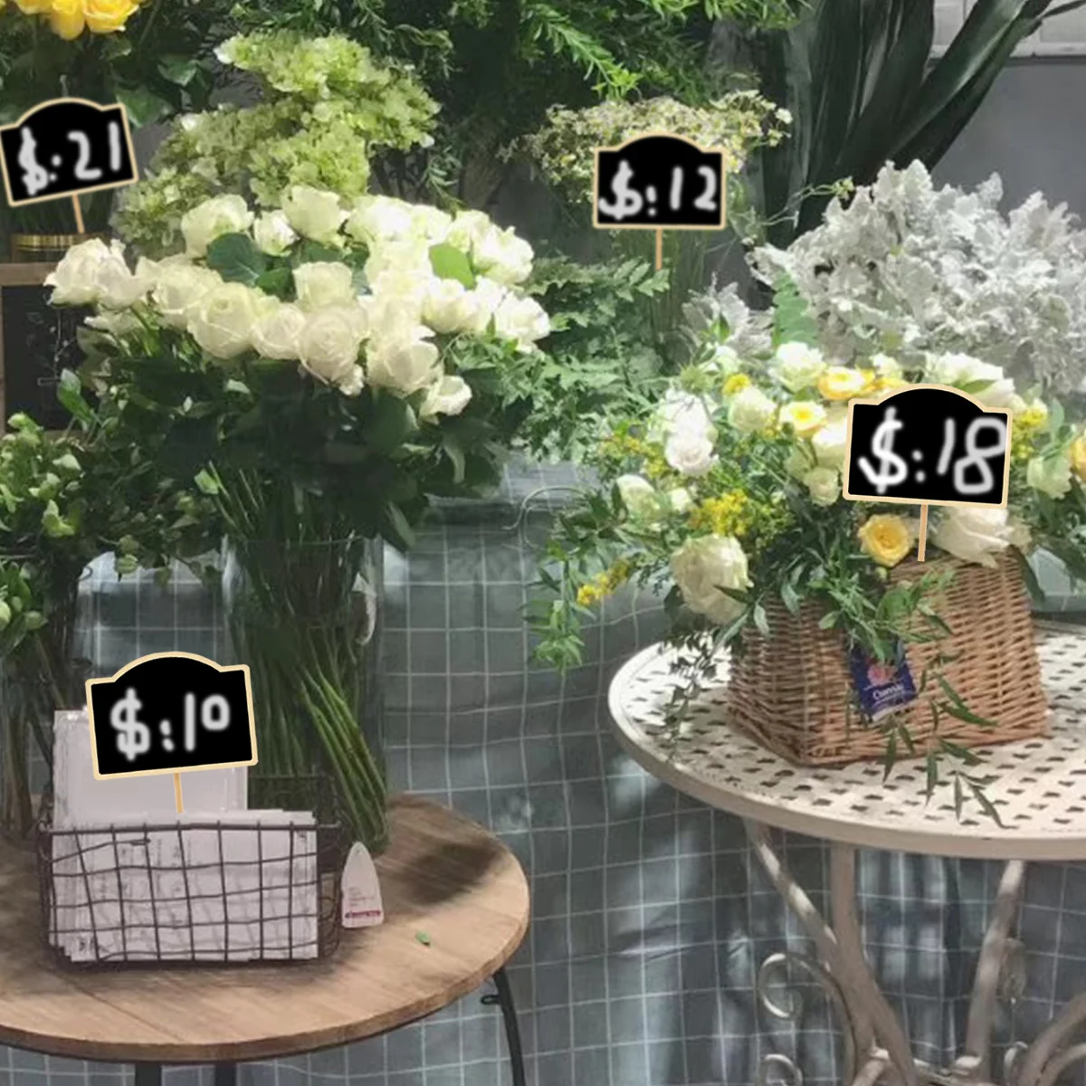 

20pcs Mini Chalkboard Toppers Wooden Arched Small Blackboard For Garden Flower Labels Plant Signage Wedding Party Decoration