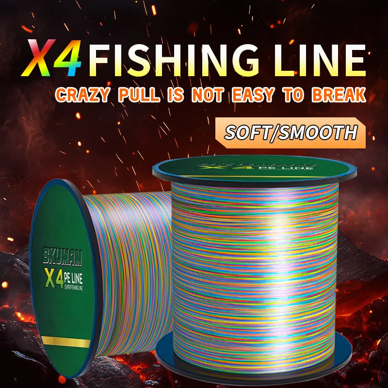 

4-strand fishing line, strong and bite-resistant. Improved long casting performance, suitable for all fishing