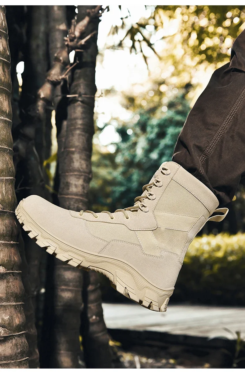 Taktische Herrenstiefel, atmungsaktiv, ultraleicht, Sicherheits-Armeestiefel für Männer, Rapid Response Desert Boots, wasserdichte Jagdstiefel zum Schnüren – Detail 20