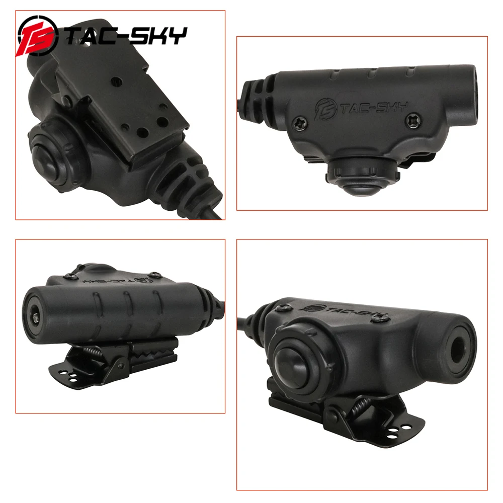 TAC-SKY V2 U94 PTT Adapter Chiến Thuật Phụ Kiện Tai Nghe Tương Thích Với Máy Bộ Đàm Kenwood Cắm Bộ Đàm Baofeng UV-5R UV-5RE UV-82 Bộ Đàm