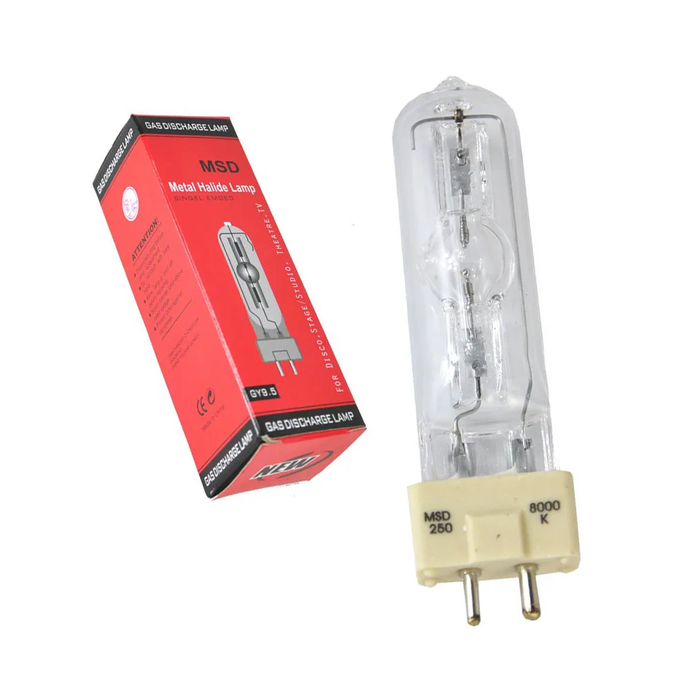 Лампа Roccer MSD250W/2 GY9.5 8000K для сценических прожекторов с подвижной головкой
