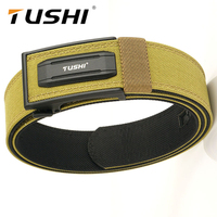 TUSHI Brand Thickened gun hanging double-layer nylon cloth waist belt versatile casual outdoor tactical automatic buckle mens