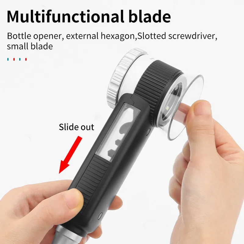 30X Magnifying Glass USB Rechargeable With LED UV lights Handheld Magnifier with Multi Functional Blade Outdoor Exploration