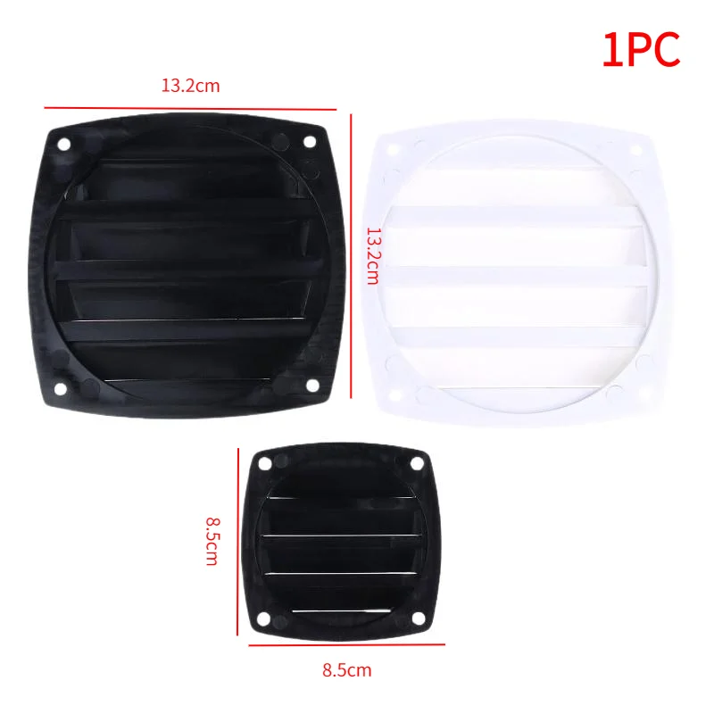 1Pc Boat Louvered Vent Replace Square Air Vent Grill Ventilation Ducting Cover Outlet Vent For Marine RV.