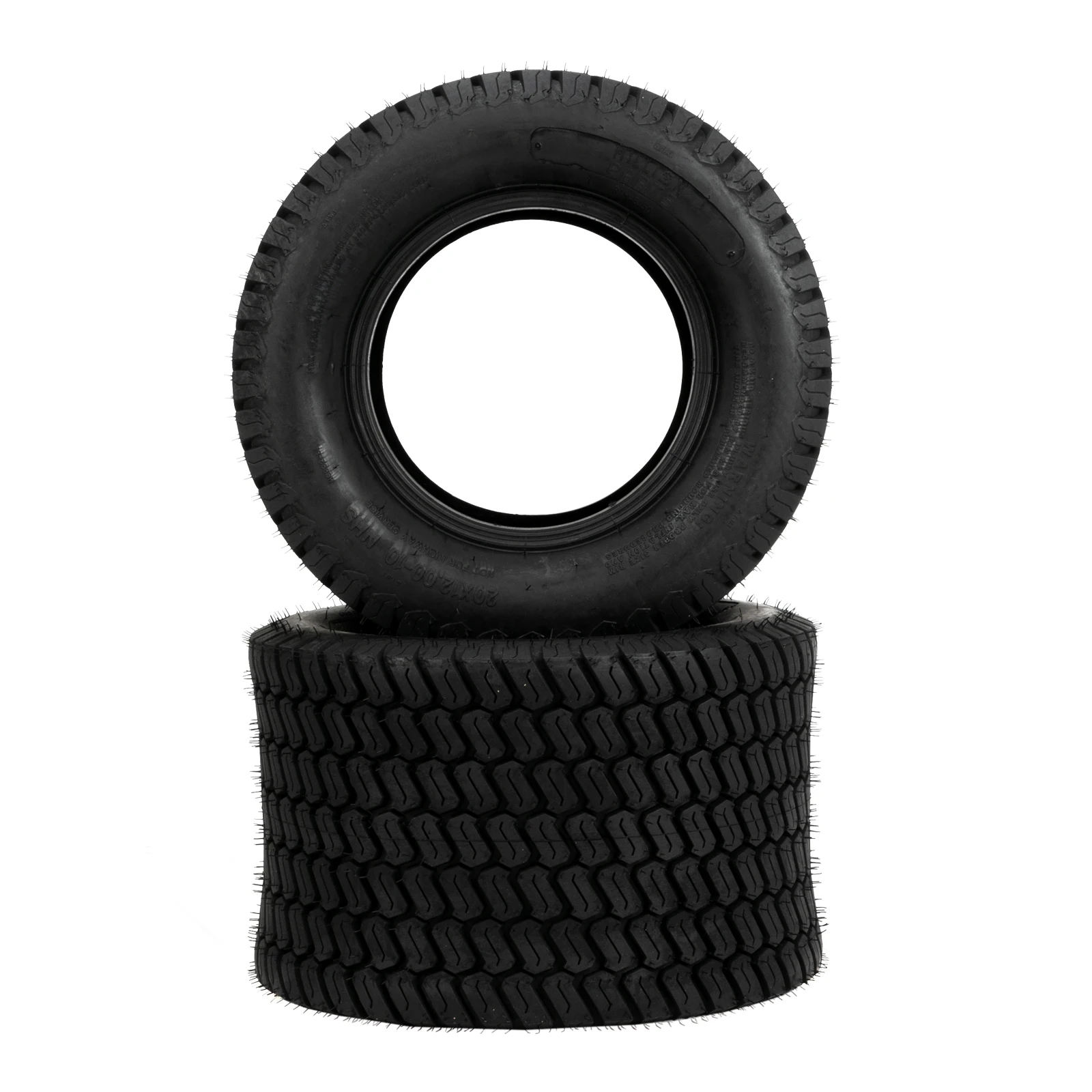 2PK * 20x12-10 Lawn Mower Turf Tires 20x12.00-10 P332 4PR Garden Tires PSI:20