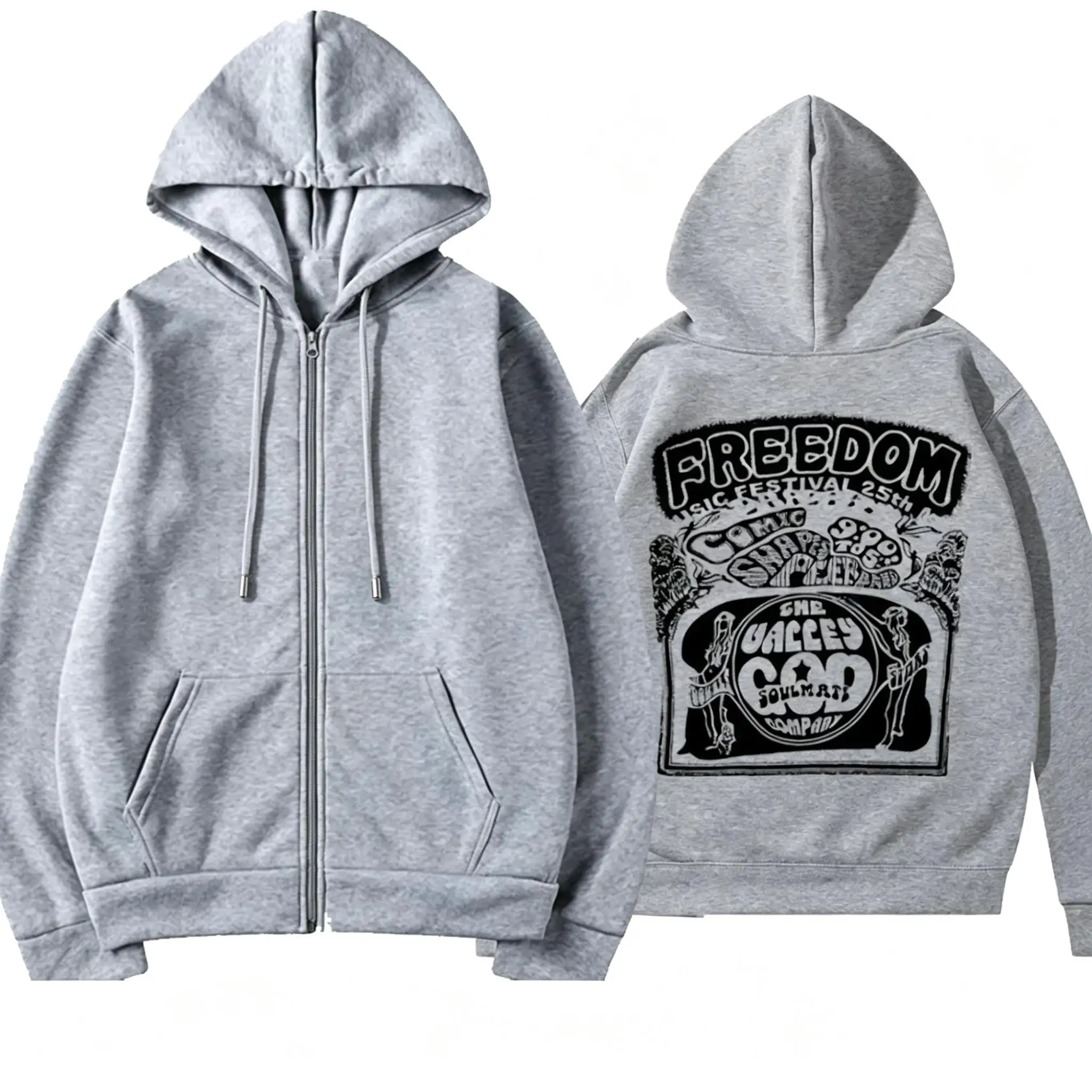 Freedom Freedom Music Festival Prints Women Zipper Hoodie Winter Fleece Warm Pocket Coat Loose Jogging Sweatshirts Korean Cheap Clothes - Aliexpress Deal