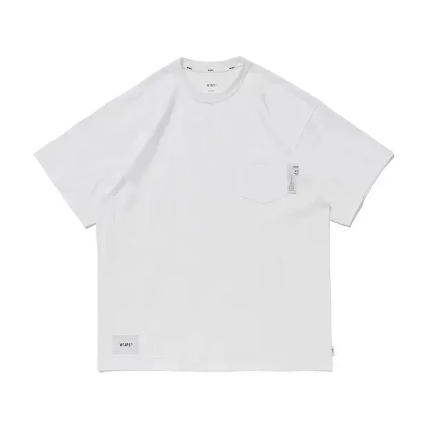 WTAPS 26SS Herren-T-Shirt aus schwerem Stoff mit Tasche, einfarbig, lockere Passform, lässiges Kurzarm-Streetwear-Shirt – Detail 4