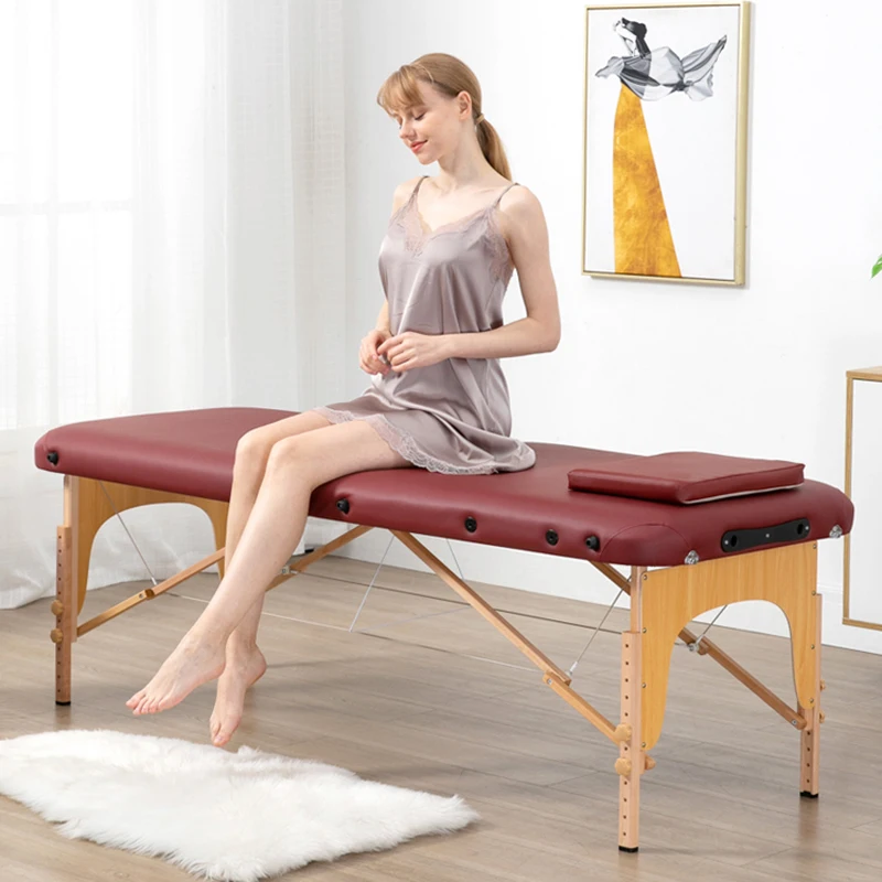 Folding Massage Bed Massage Portable Needle Moxibustion Tattoo Beauty Bed Headboards Cama Dobravel Commercial Furniture WKMTB