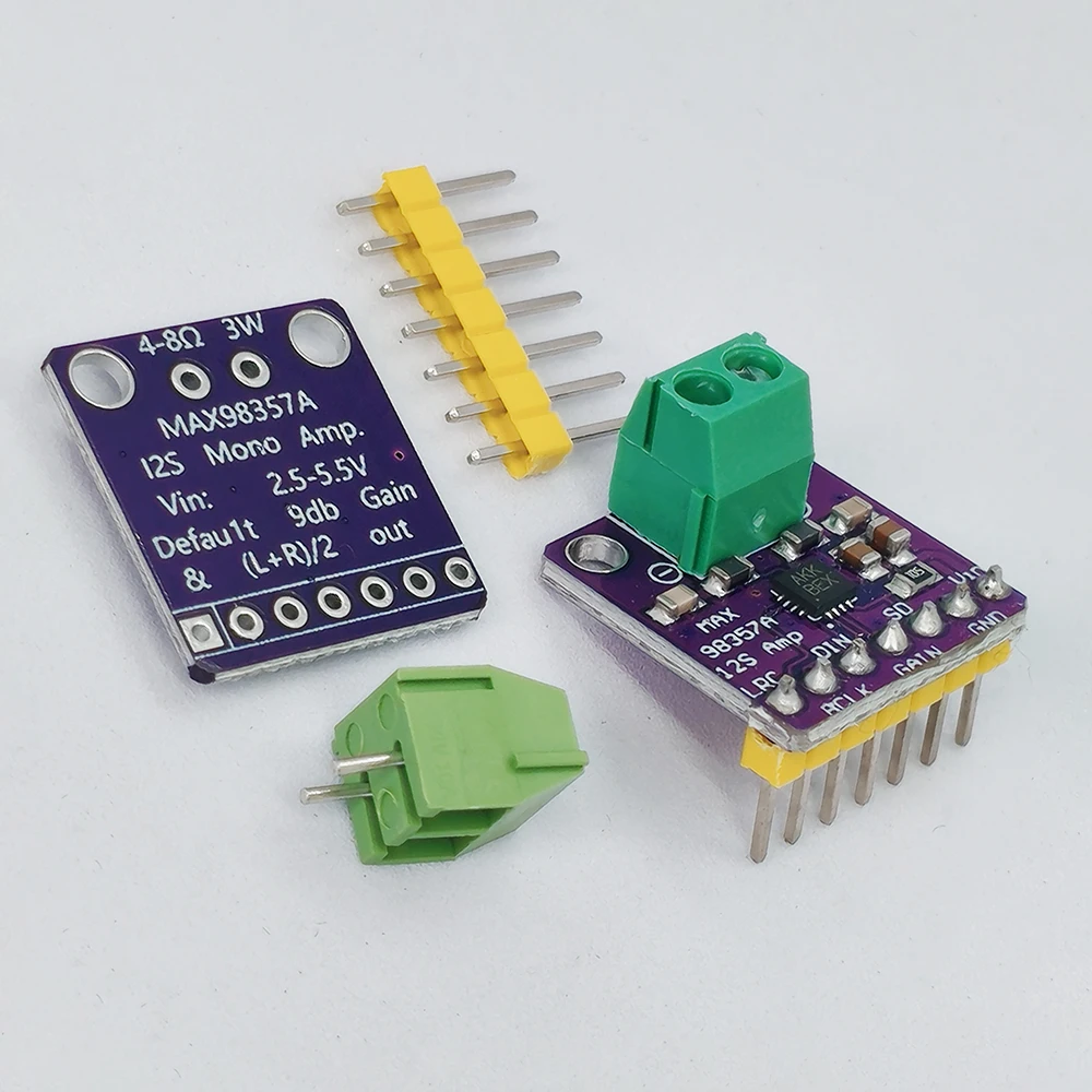 5 Stück MAX98357 I2S Filterloses Audio-Verstärkermodul der Klasse D NE555 Einstellbarer Impulsgenerator-Sensor für ESP32 Raspberry Pi – Detail 3