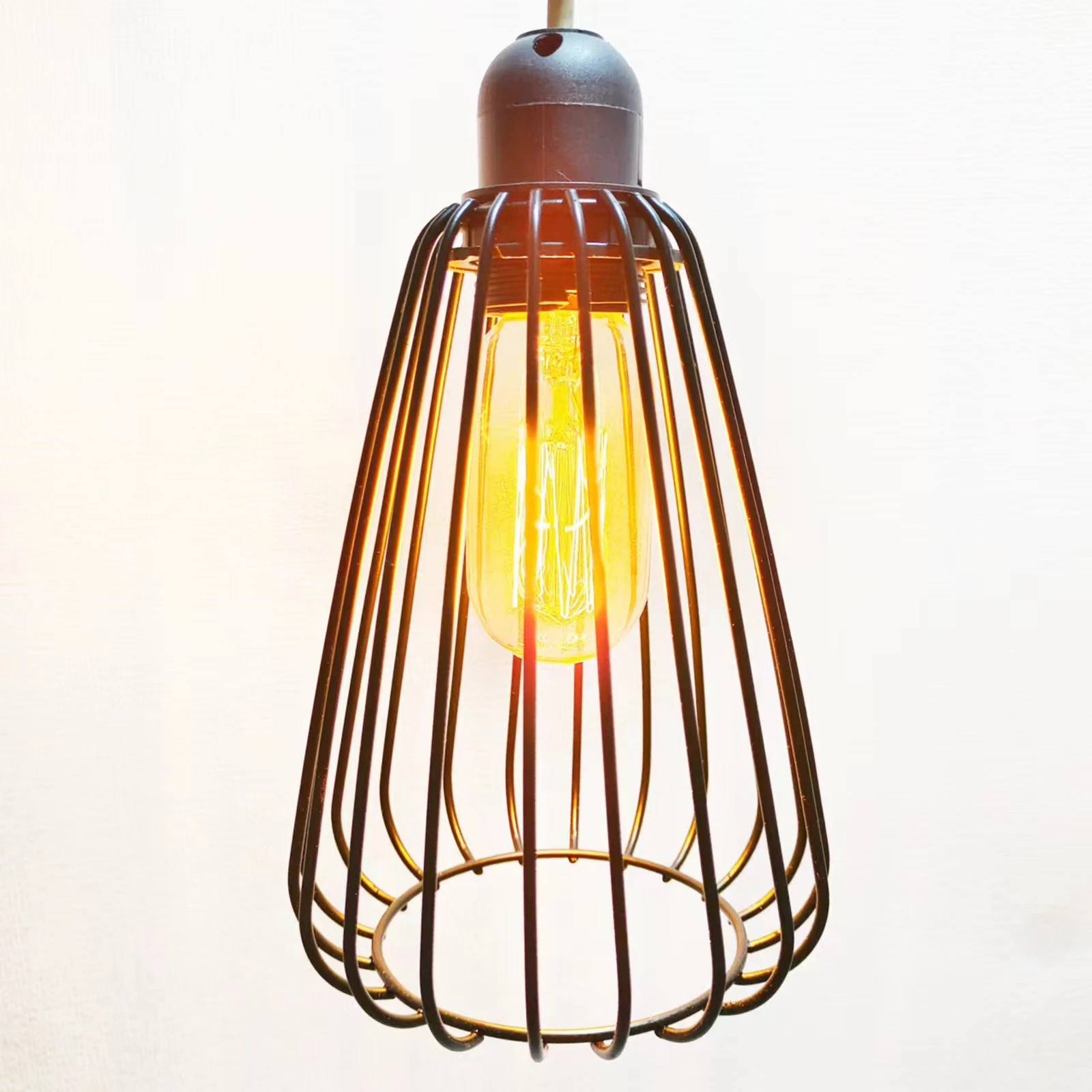 

Lamp Shade Hollow Out Metal Iron Wire Vintage Pendant Light Cover Decorative Mesh Ceiling Hanging Household Replacement For