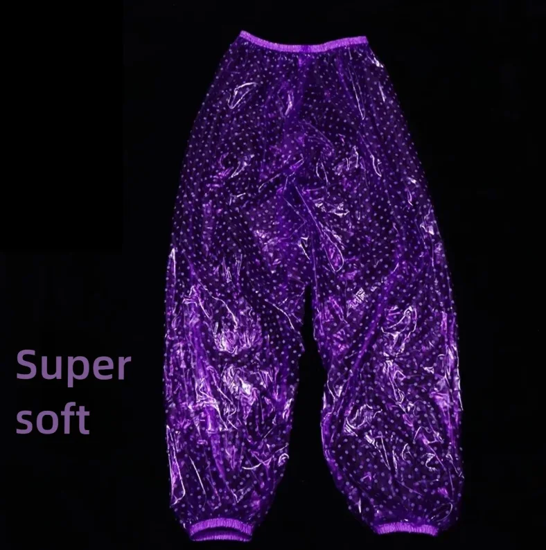 ABDL Couple Transparent PVC Plastic Tops Pants Set,Lace Round Neck Pullover Soft Loose T-shirt Waterproof Diaper Shorts Trousers