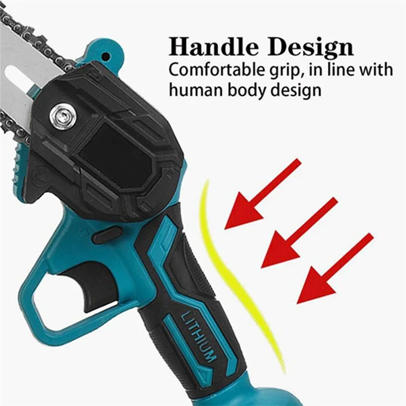 6 Inch Rechargeable Mini Electric Saws Woodworking One-Handed Electric Saw with 2 Battery EU Plug