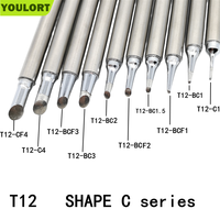 SHAPE C series T12 Series Soldering Iron Tips T12-CF4 T12-C4 BCF3 BC3 T12-BCF2 BC2 T12-BC1.5 C1 BCF1 BC1 Solder Iron Tips