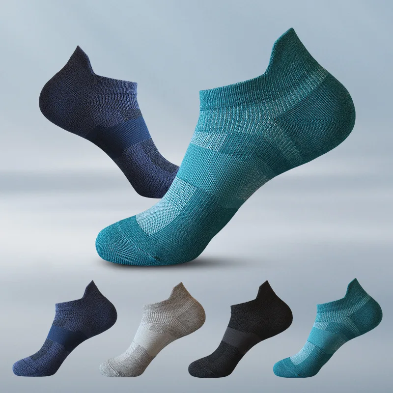 Socks Men Socks Of Thick Yarn In Spring Summer Sports Socks wear-resisting Durable  With Low Shallow Mouth Male Socks