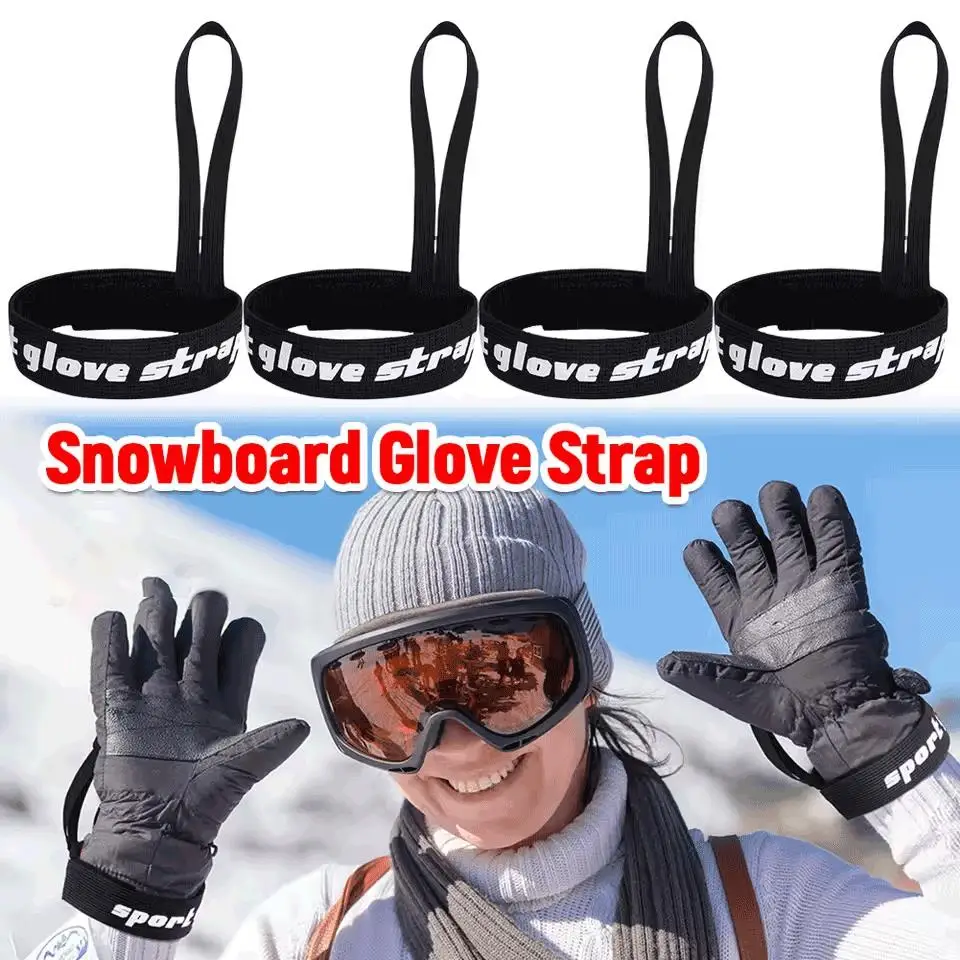 1 Pair Glove Wrist Strap Anti-Lost Glove Safety Strap Elastic Ski Glove Leash Holder for Camping Skiing Outdoor Activities