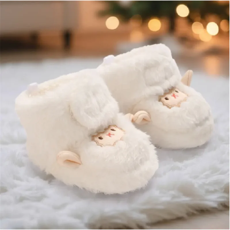 

NEW Winter Newborn Boys and Girls Cute Cartoon Cotton Shoes with Soft Sole and Warm Boots Preschool Walking Shoes Winter Newborn